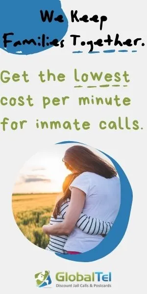 Globaltel lower costs to make jail calls advertisement.